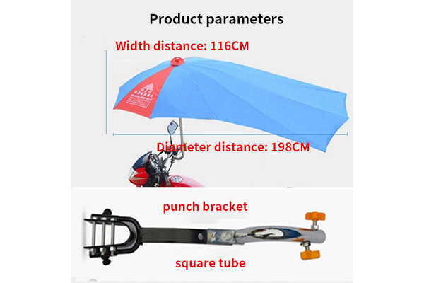 Square Tube-LvYin Full Double Layer Umbrella Ordinary 2M + Universal Bracket